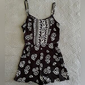 Lily Rose Monochrome Floral Romper